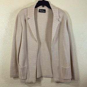 Dalton Sweater Cardigan Cream 16 100% Pure Wool